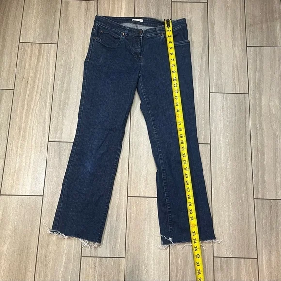 Eileen Fisher Womens Dark Wash Raw Hem Denim Jeans Size XS - Picture 2 of 7